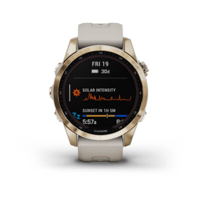 Garmin Fenix 7s Sapphire Solar Kremowozłoty tytan [010-02539-21]