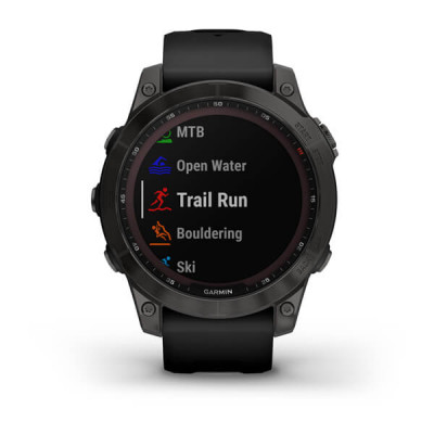 Garmin Fenix 7 Sapphire Solar Czarny tytan z powłoką węglową (DLC) z czarnym paskiem [010-02540-35]