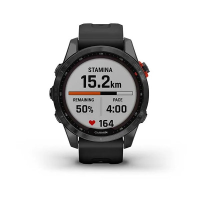 Garmin Fenix 7s Solar Niebieskoszary z czarnym paskiem [010-02539-13]