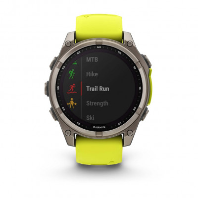 Garmin Fenix 8 47mm Solar Sapphire Titan Yellow [010-02906-21]