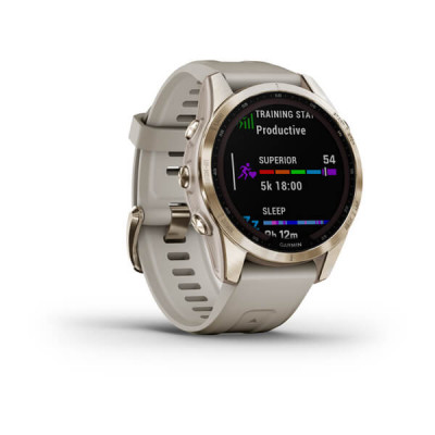 Garmin Fenix 7s Sapphire Solar Kremowozłoty tytan [010-02539-21]