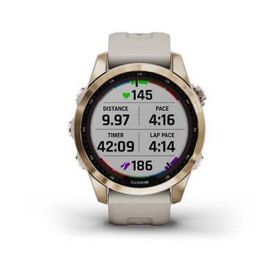 Garmin Fenix 7s Sapphire Solar Kremowozłoty tytan [010-02539-21]