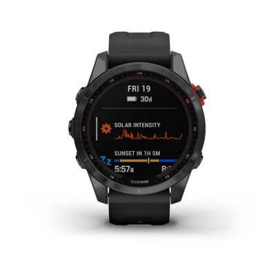 Garmin Fenix 7s Solar Niebieskoszary z czarnym paskiem [010-02539-13]