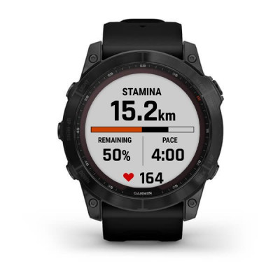 Garmin Fenix 7X Sapphire Solar Czarny tytan  (DLC) z czarnym paskiem [010-02541-23]