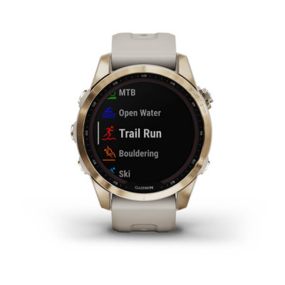 Garmin Fenix 7s Sapphire Solar Kremowozłoty tytan [010-02539-21]