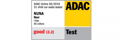 Result "good“ at the child car seat test 06/2018