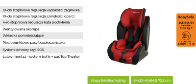 Funkcja BabySafe Corso 9-36 kg