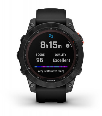 Zaleta Garmin Fenix 7 Solar Niebieskoszary z czarnym paskiem [010-02540-11]