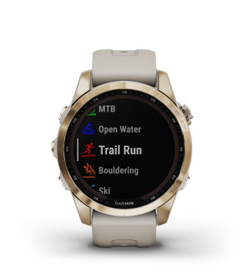 Garmin Fenix 7s Sapphire Solar Ciemnobrązowy tytan z szarym paskiem [010-02539-29] cecha