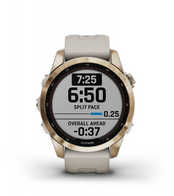 Funkcja Garmin Fenix 7s Sapphire Solar Kremowozłoty tytan [010-02539-21]