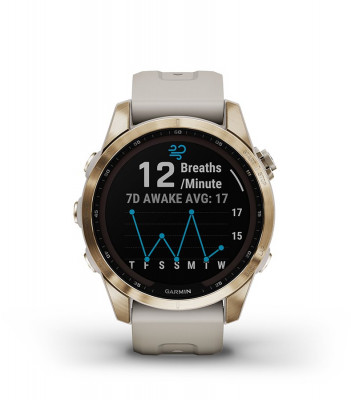 Zaleta Garmin Fenix 7s Sapphire Solar Kremowozłoty tytan [010-02539-21]