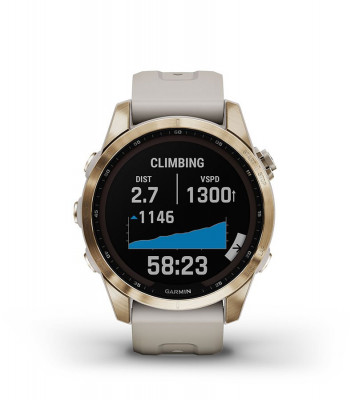 Zaleta Garmin Fenix 7s Sapphire Solar Kremowozłoty tytan [010-02539-21]