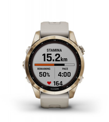 Zaleta Garmin Fenix 7s Sapphire Solar Kremowozłoty tytan [010-02539-21]