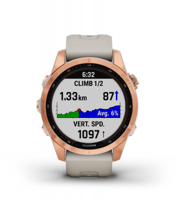 Garmin Fenix 7s Solar Niebieskoszary z czarnym paskiem [010-02539-13] cecha